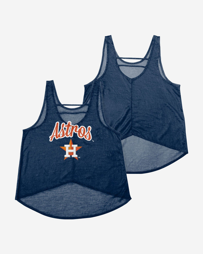 Houston Astros Womens Burn Out Sleeveless Top FOCO - FOCO.com