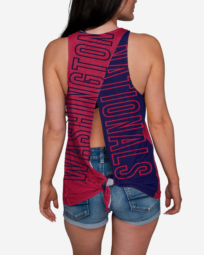 Washington Nationals 2019 World Series Champions Womens Tie-Breaker Sleeveless Top FOCO S - FOCO.com