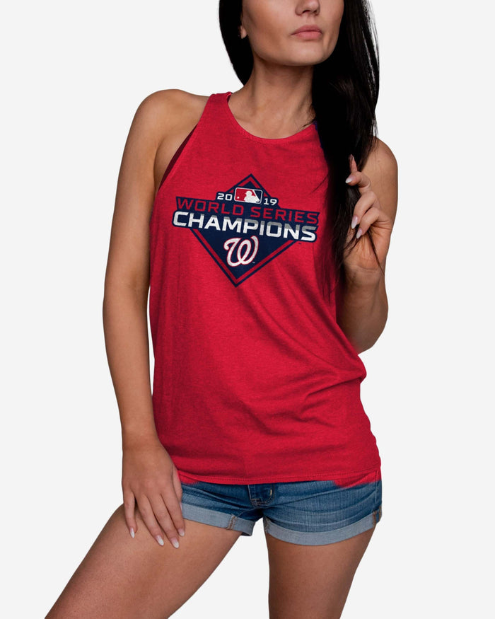 Washington Nationals 2019 World Series Champions Womens Tie-Breaker Sleeveless Top FOCO - FOCO.com