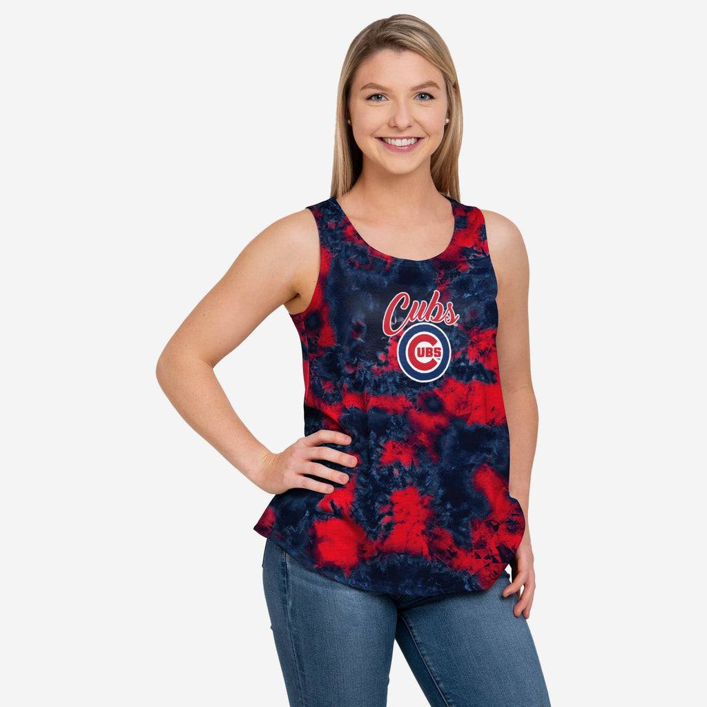 Chicago Cubs Womens To Tie-Dye For Sleeveless Top FOCO S - FOCO.com