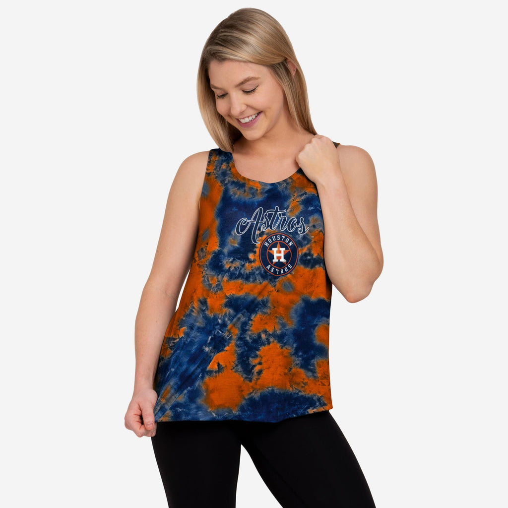 Houston Astros Womens To Tie-Dye For Sleeveless Top FOCO S - FOCO.com