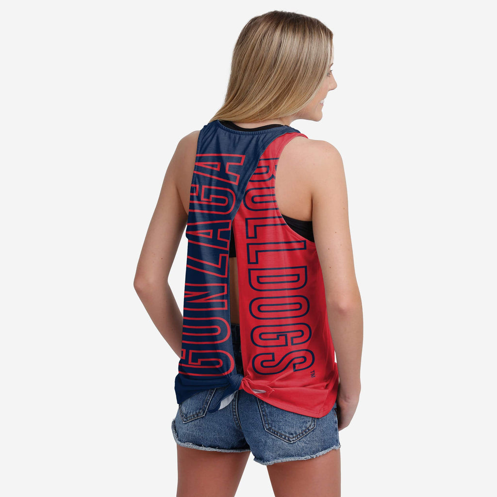 Gonzaga Bulldogs Womens Tie-Breaker Sleeveless Top FOCO S - FOCO.com