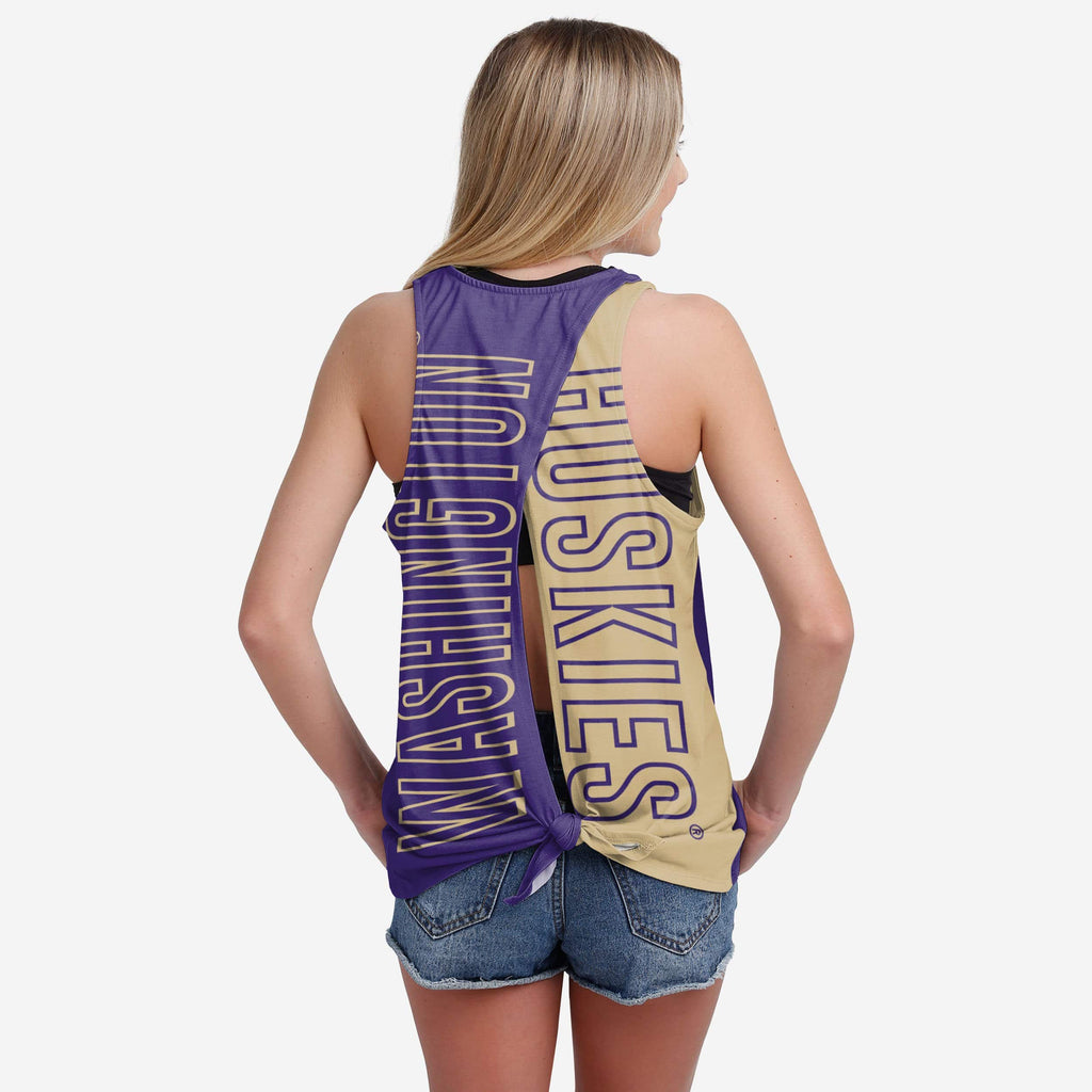 Washington Huskies Womens Tie-Breaker Sleeveless Top FOCO S - FOCO.com