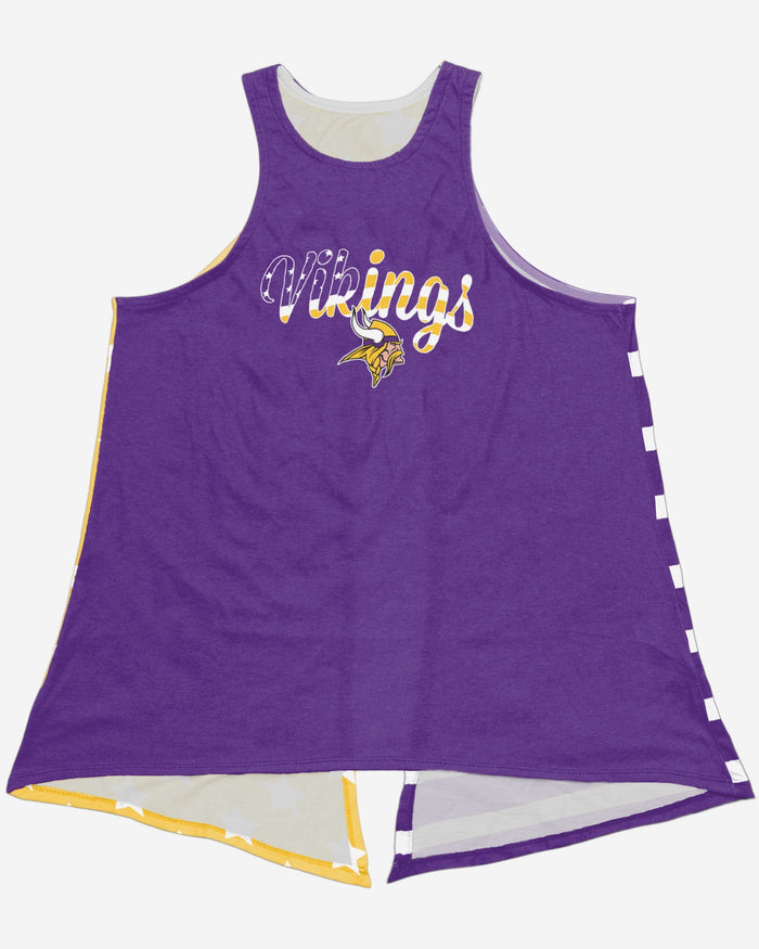 Minnesota Vikings Womens Americana Tie-Breaker Sleeveless Top FOCO - FOCO.com