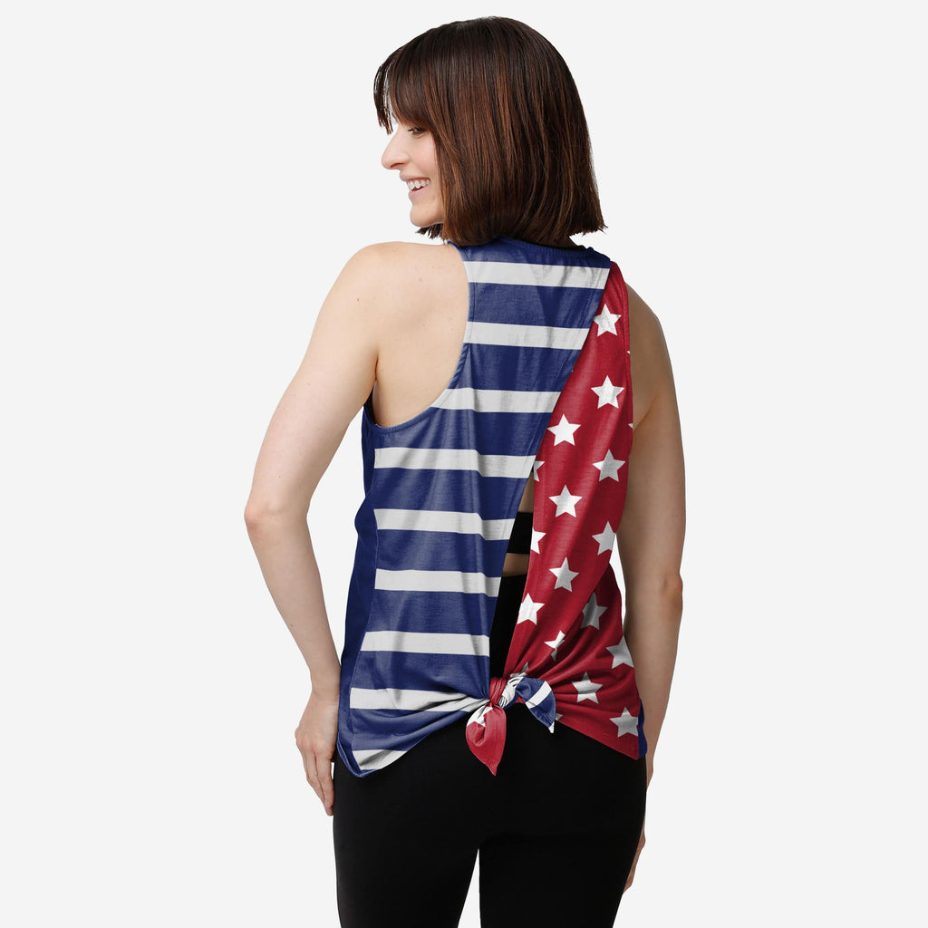 New York Giants Womens Americana Tie-Breaker Sleeveless Top FOCO - FOCO.com