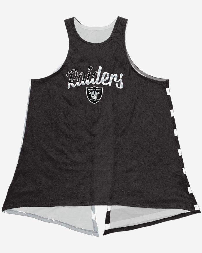 Las Vegas Raiders Womens Americana Tie-Breaker Sleeveless Top FOCO - FOCO.com