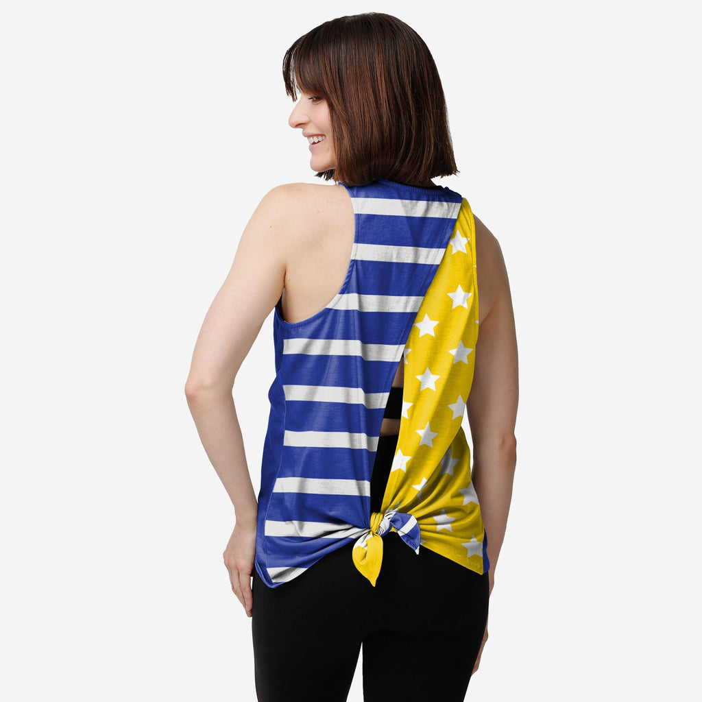 Los Angeles Rams Womens Americana Tie-Breaker Sleeveless Top FOCO S - FOCO.com