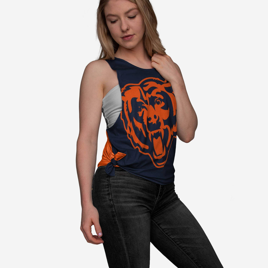 Chicago Bears Womens Side-Tie Sleeveless Top FOCO S - FOCO.com