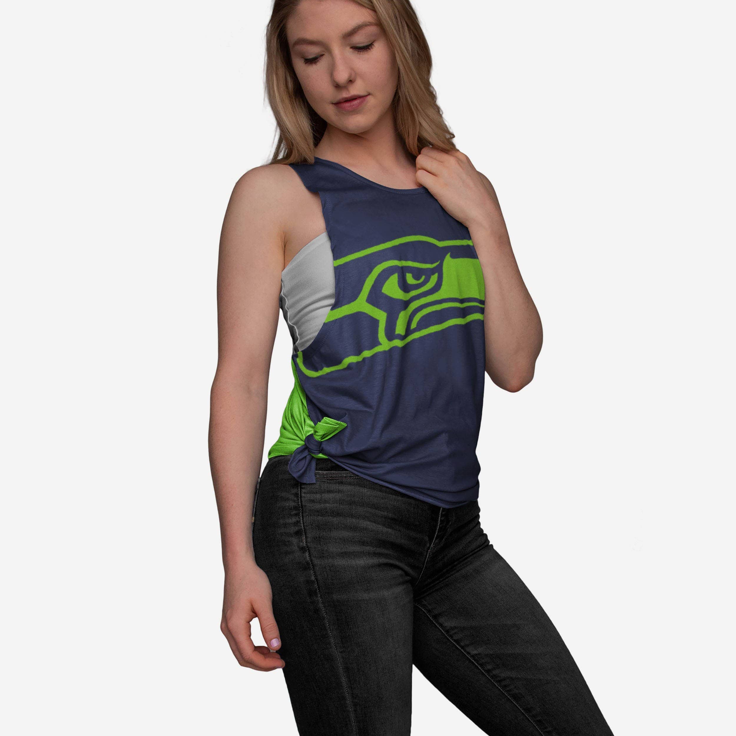 Seattle Seahawks Womens Cold Shoulder T-Shirt FOCO