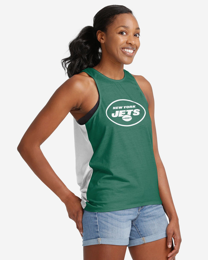 New York Jets Womens Tie-Breaker Sleeveless Top FOCO - FOCO.com