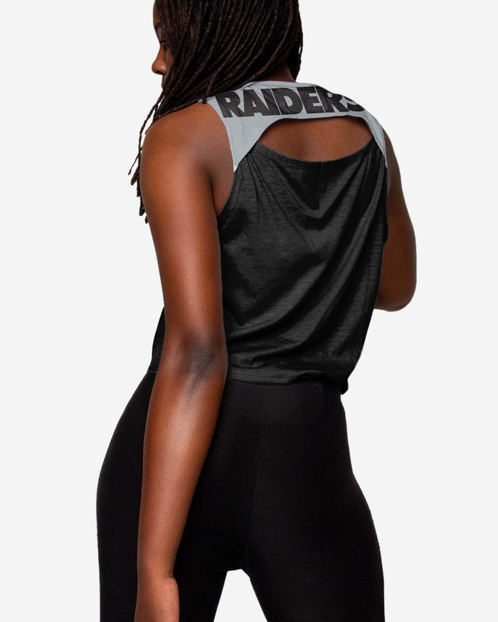 Las Vegas Raiders Womens Croppin' It Sleeveless Top FOCO - FOCO.com