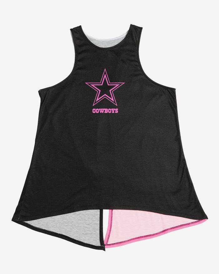 Dallas Cowboys Womens Highlights Tie-Breaker Sleeveless Top FOCO - FOCO.com