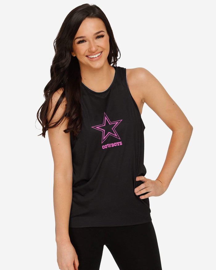 Dallas Cowboys Womens Highlights Tie-Breaker Sleeveless Top FOCO - FOCO.com