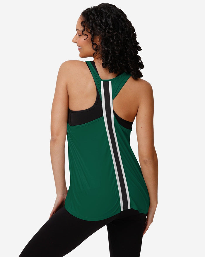 New York Jets Womens Wordmark Team Stripe Sleeveless Top FOCO - FOCO.com