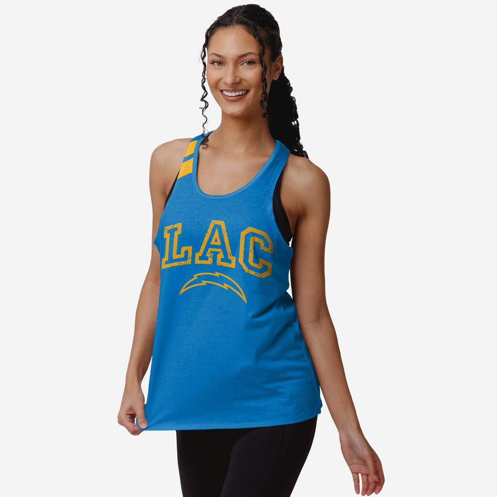 Los Angeles Chargers Womens Team Twist Sleeveless Top FOCO S - FOCO.com