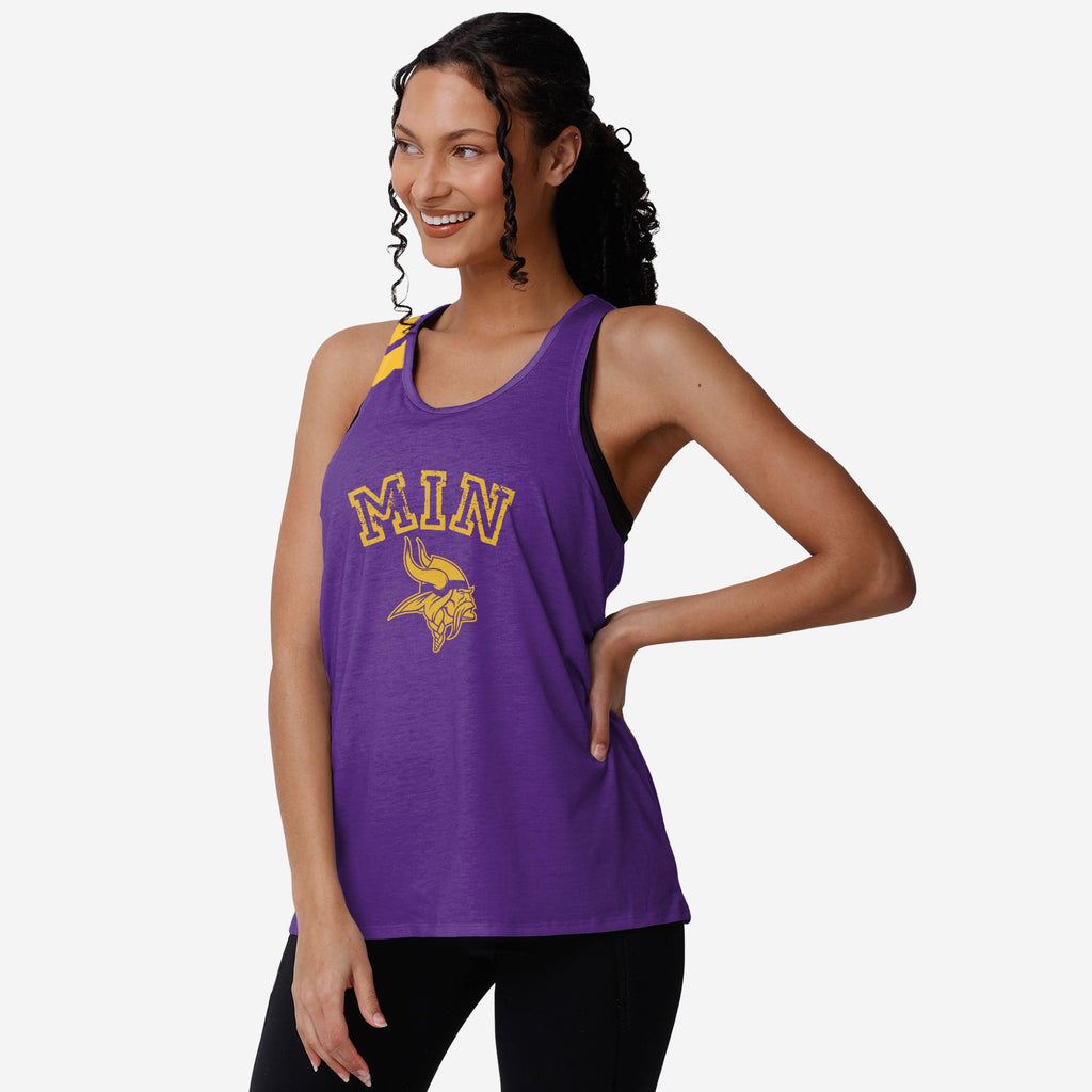 Minnesota Vikings Womens Team Twist Sleeveless Top FOCO S - FOCO.com