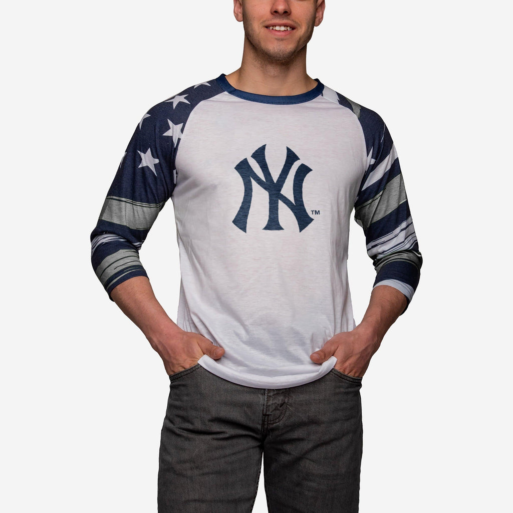 New York Yankees Americana Raglan T-Shirt FOCO S - FOCO.com