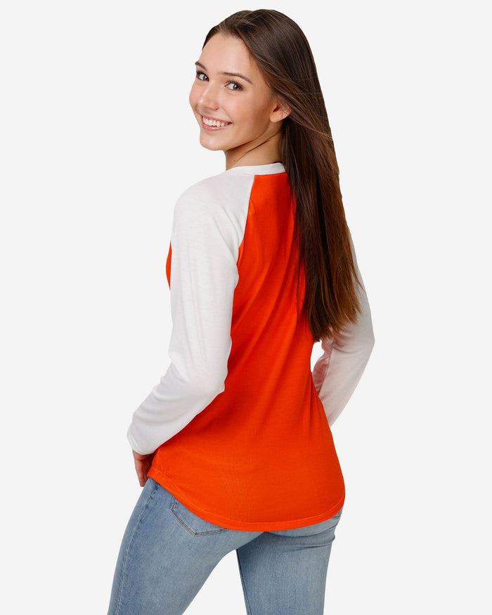 Cincinnati Bengals Womens Big Logo Solid Raglan Shirt FOCO - FOCO.com