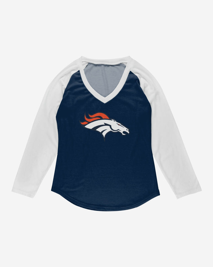 Denver Broncos Womens Big Logo Solid Raglan T-Shirt FOCO - FOCO.com