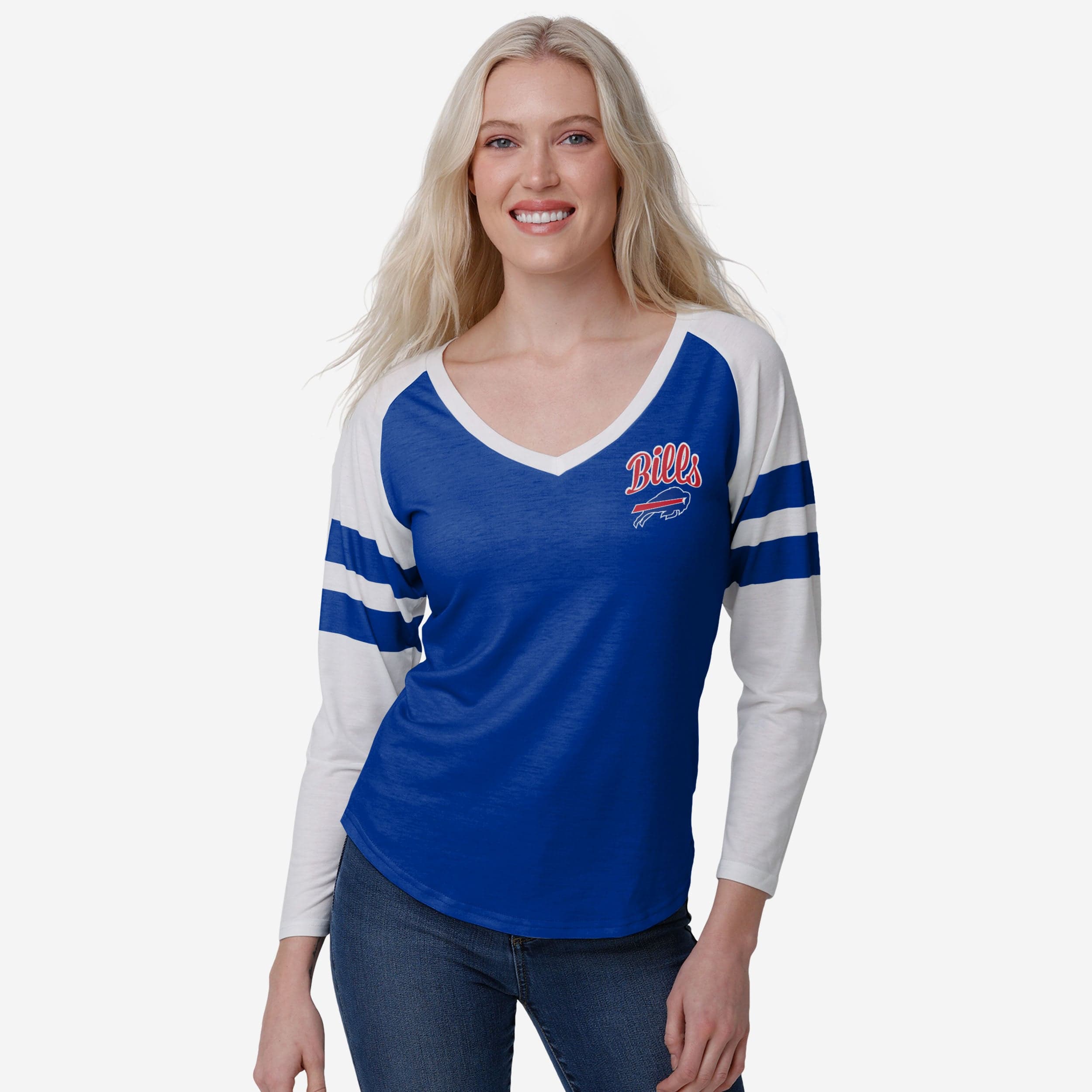 Buffalo Script - Buffalo Bills football - Long sleeve Stripe T