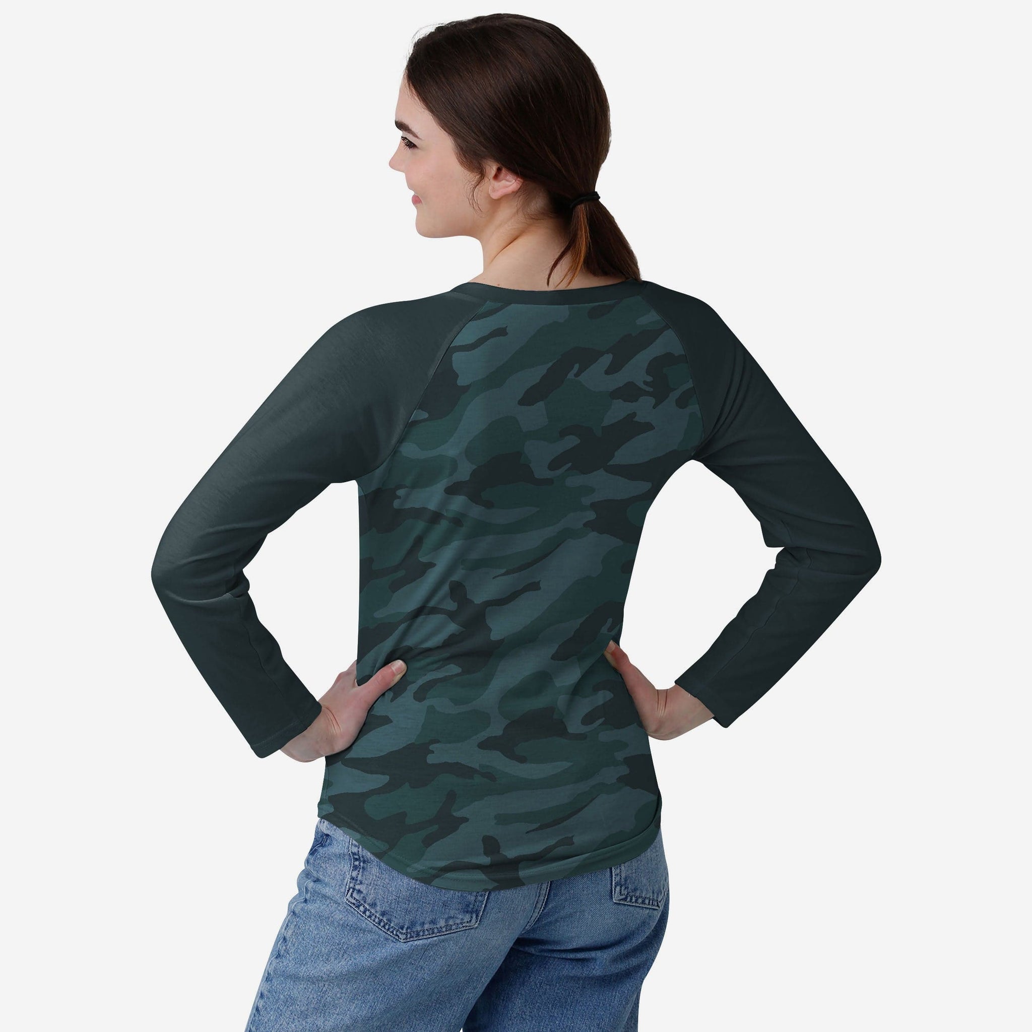 Green Bay Packers FOCO Camo Long Sleeve T-Shirt - Black