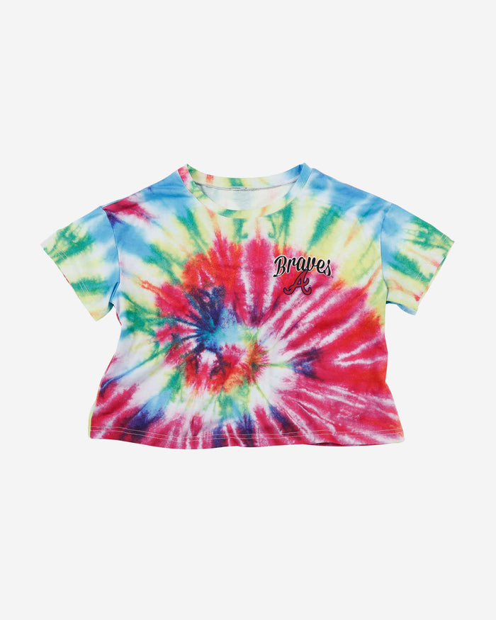 Atlanta Braves Womens Pastel Tie-Dye Crop Top FOCO