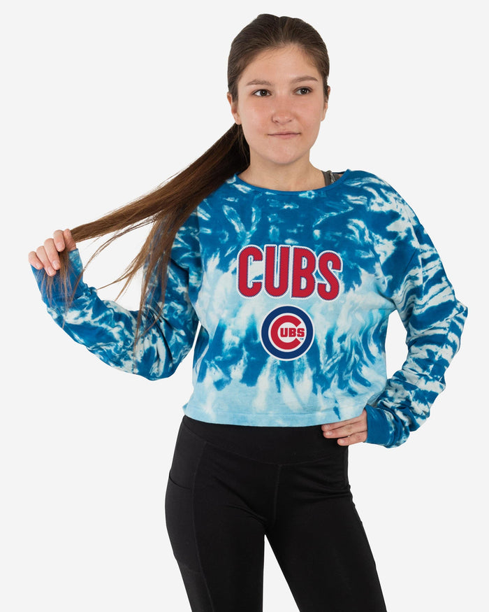 Chicago Cubs Ladies Team Dye Long Sleeve Lounge Shirt Large