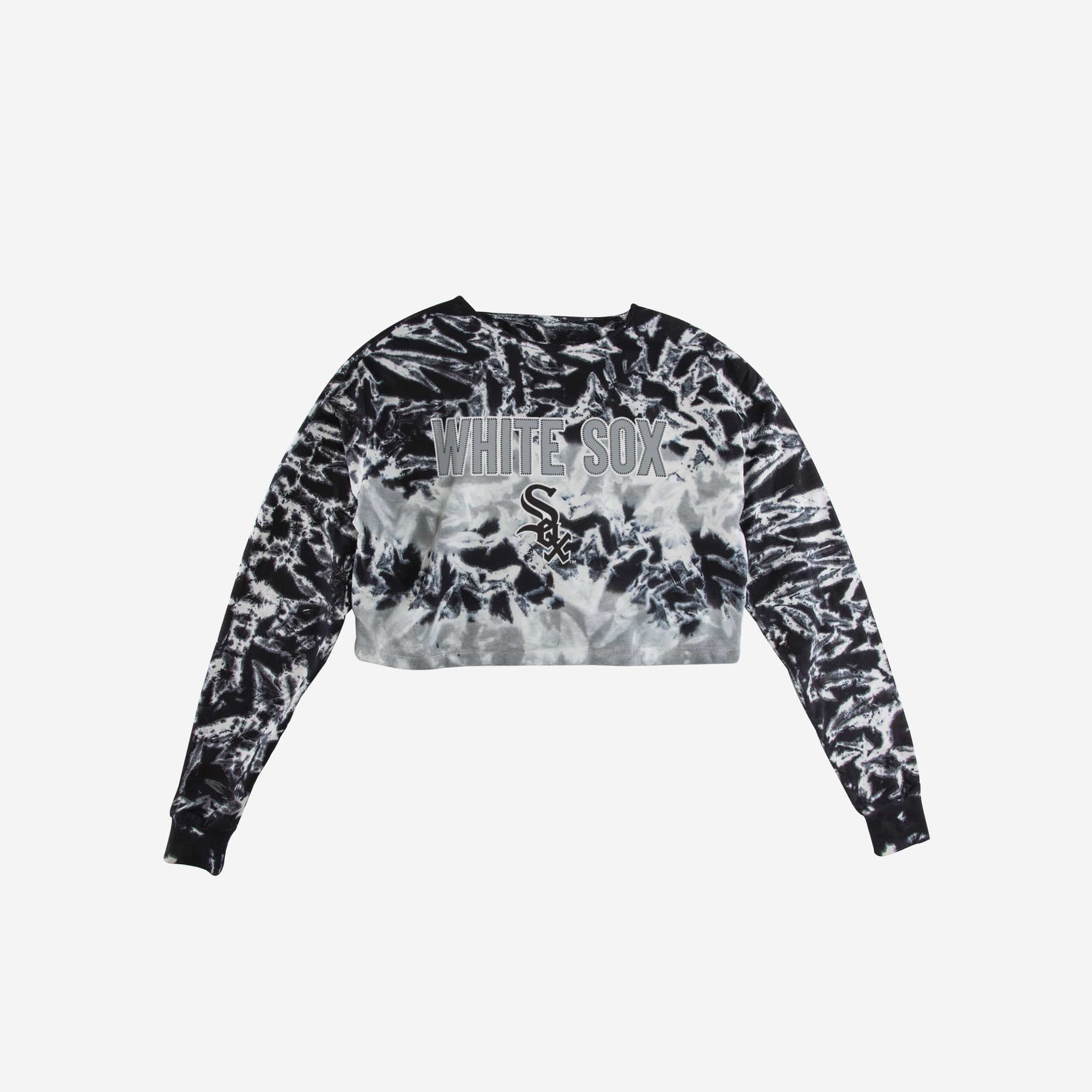 Chicago Cubs Womens Tie-Dye Rush Cropped Sweater FOCO