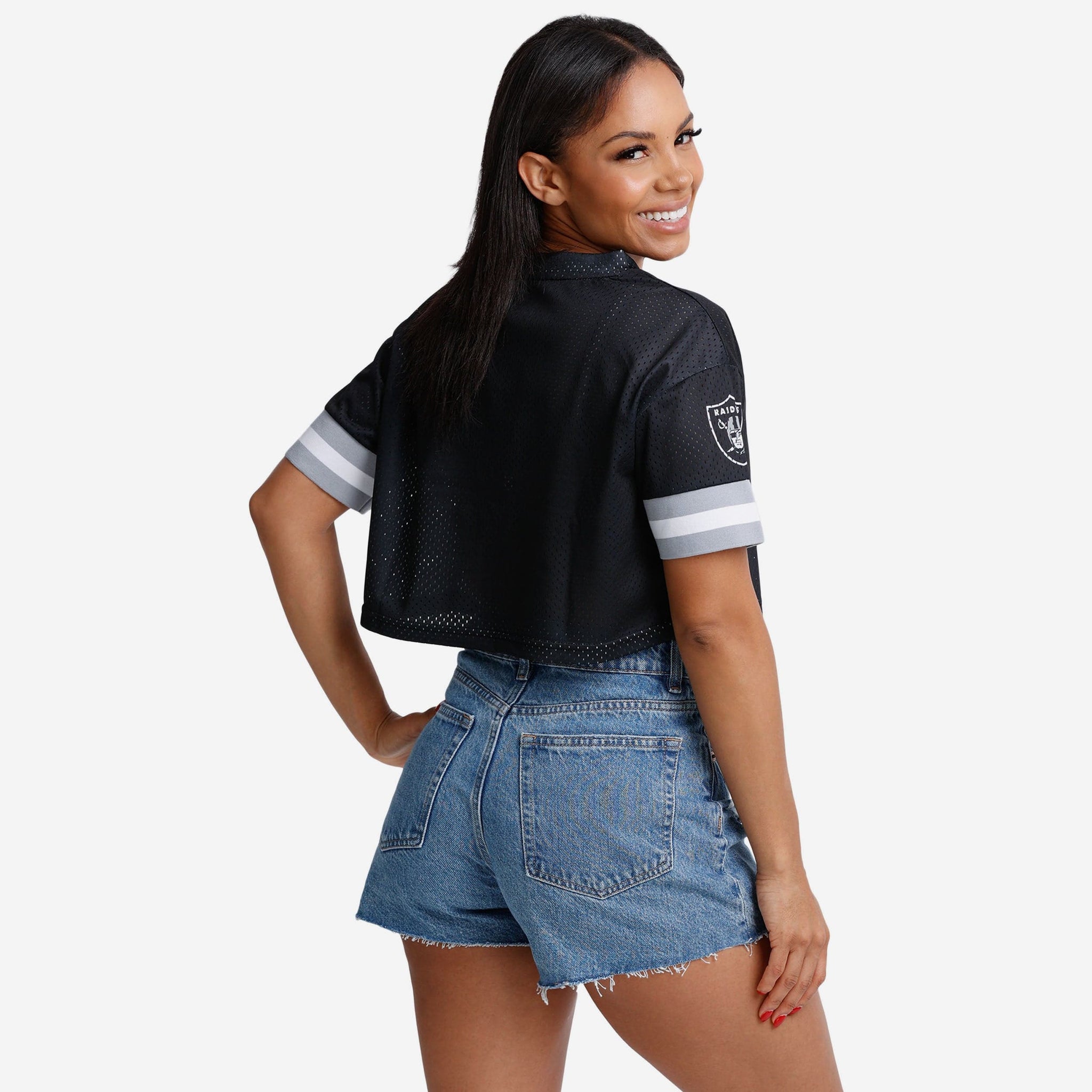 Las Vegas Raiders Womens Highlights Crop Top FOCO