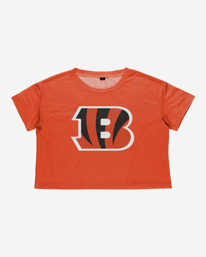 Cincinnati Bengals Womens Alternate Team Color Crop Top FOCO - FOCO.com