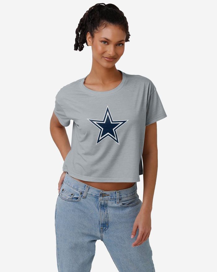 Dallas Cowboys Womens Alternate Team Color Crop Top FOCO S - FOCO.com