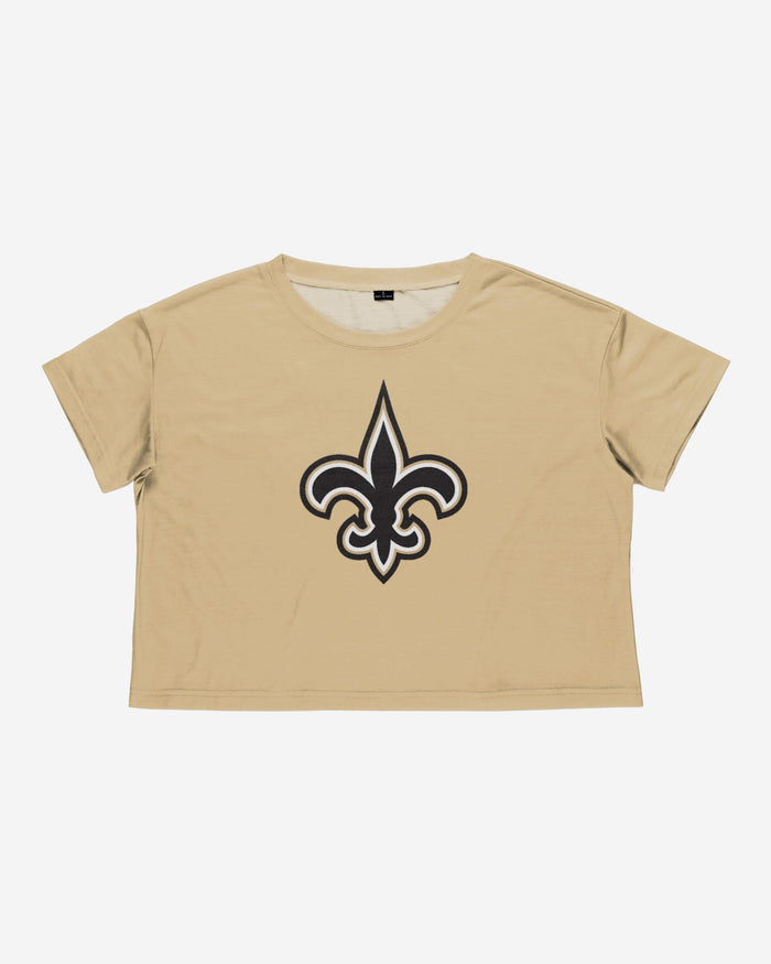 New Orleans Saints Womens Alternate Team Color Crop Top FOCO - FOCO.com