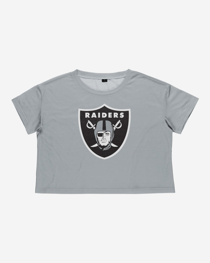 Las Vegas Raiders Womens Alternate Team Color Crop Top FOCO - FOCO.com