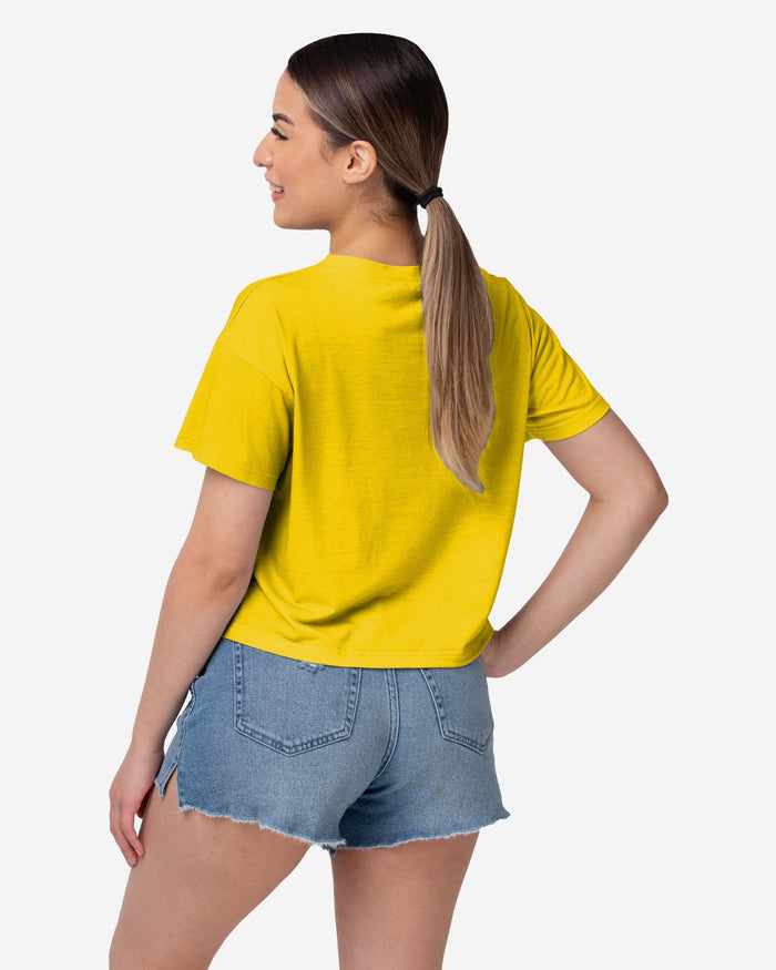 Los Angeles Rams Womens Alternate Team Color Crop Top FOCO - FOCO.com