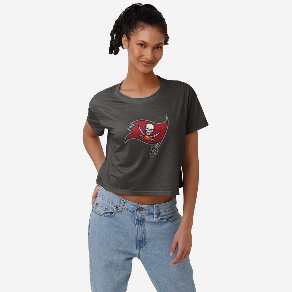 Tampa Bay Buccaneers Womens Alternate Team Color Crop Top FOCO S - FOCO.com