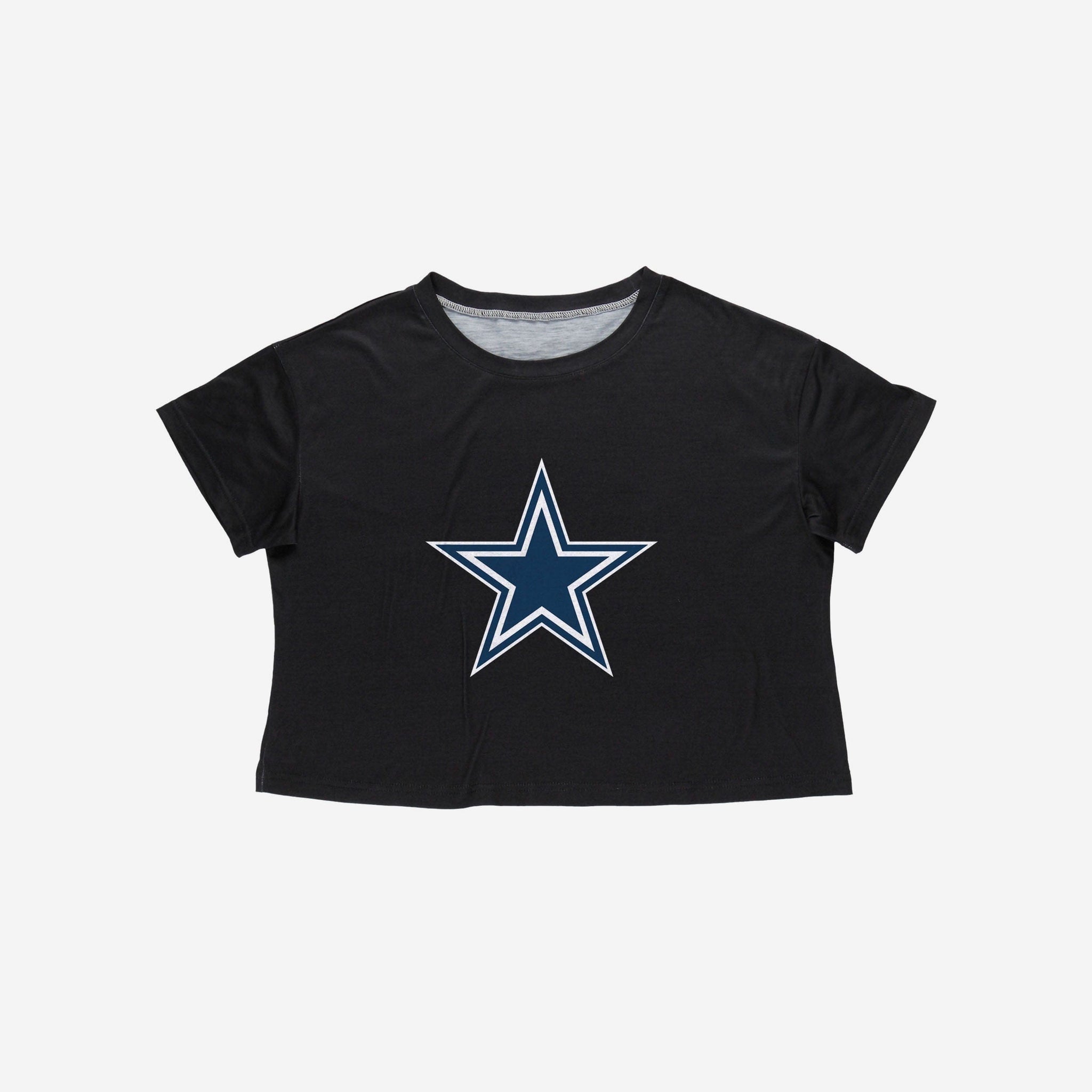 Dallas Cowboys Womens Black Big Logo Crop Top FOCO