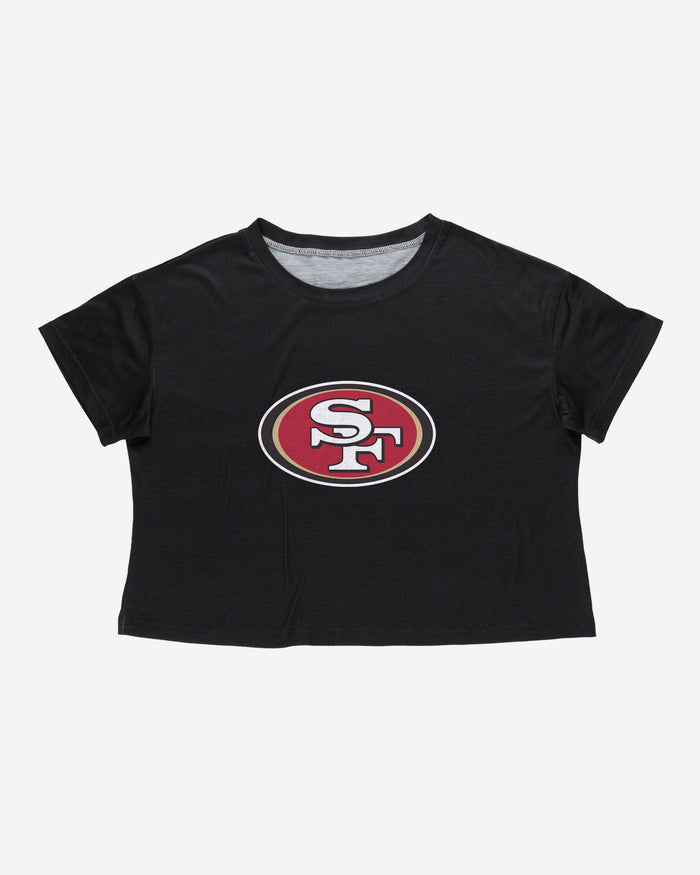 San Francisco 49ers NFL Womens Black Big Logo Crop Top