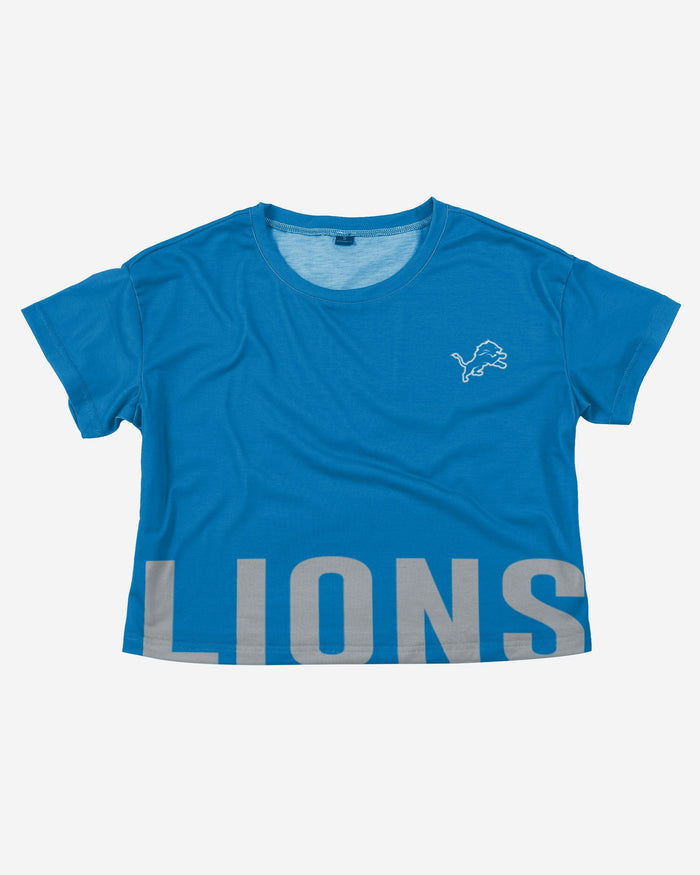 Detroit Lions Womens Bottom Line Crop Top FOCO - FOCO.com