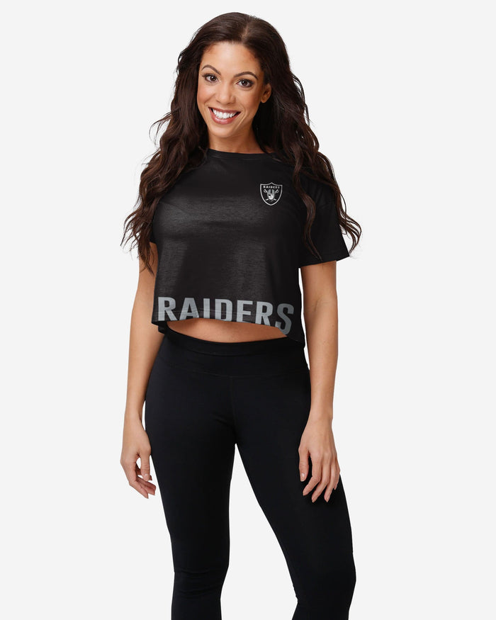 Las Vegas Raiders Womens Bottom Line Crop Top FOCO S - FOCO.com