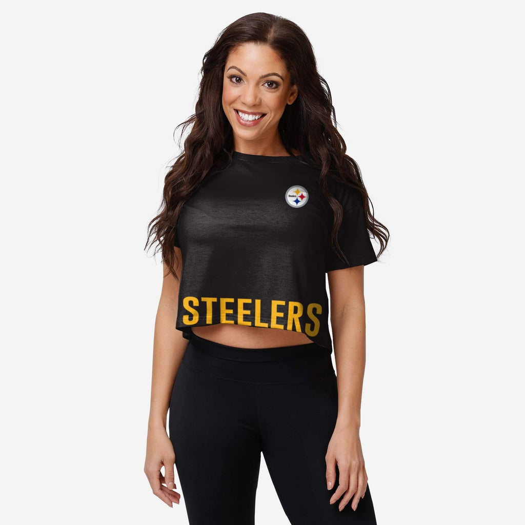 Pittsburgh Steelers Womens Bottom Line Crop Top FOCO S - FOCO.com