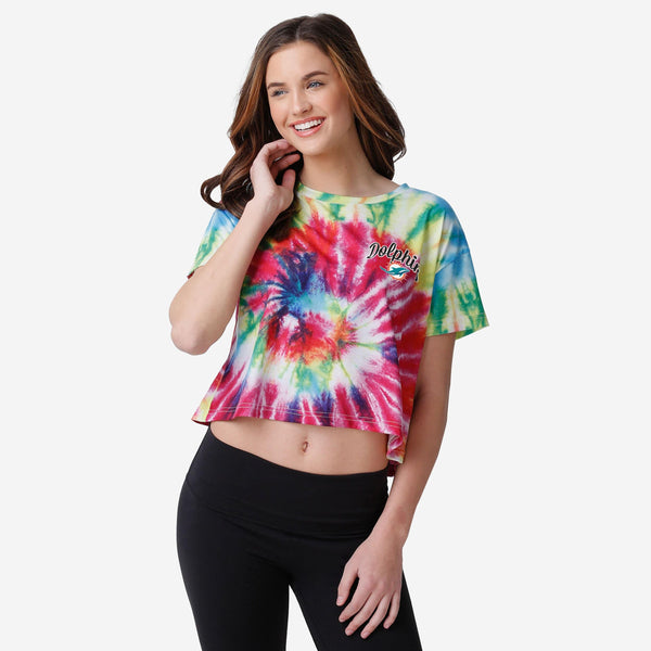 Atlanta Braves Womens Pastel Tie-Dye Crop Top FOCO