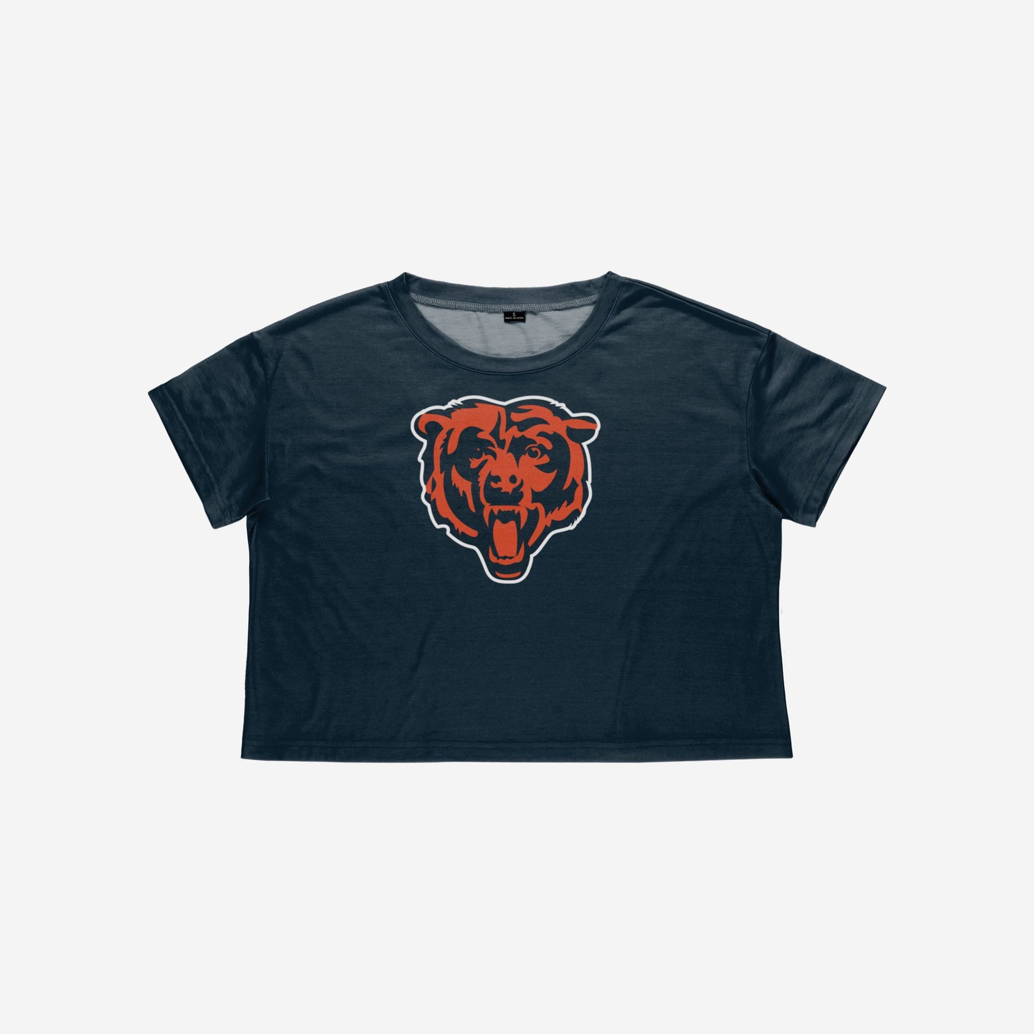 Chicago Bears Womens Distressed Wordmark Crop Top FOCO