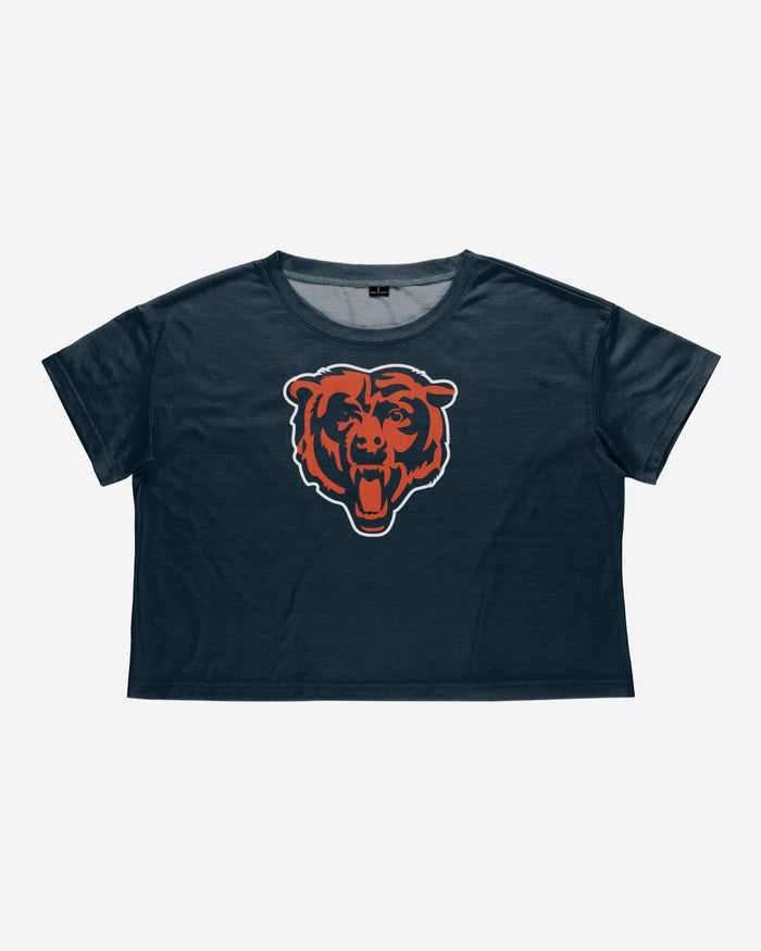 Chicago Bears Womens Solid Big Logo Crop Top FOCO - FOCO.com