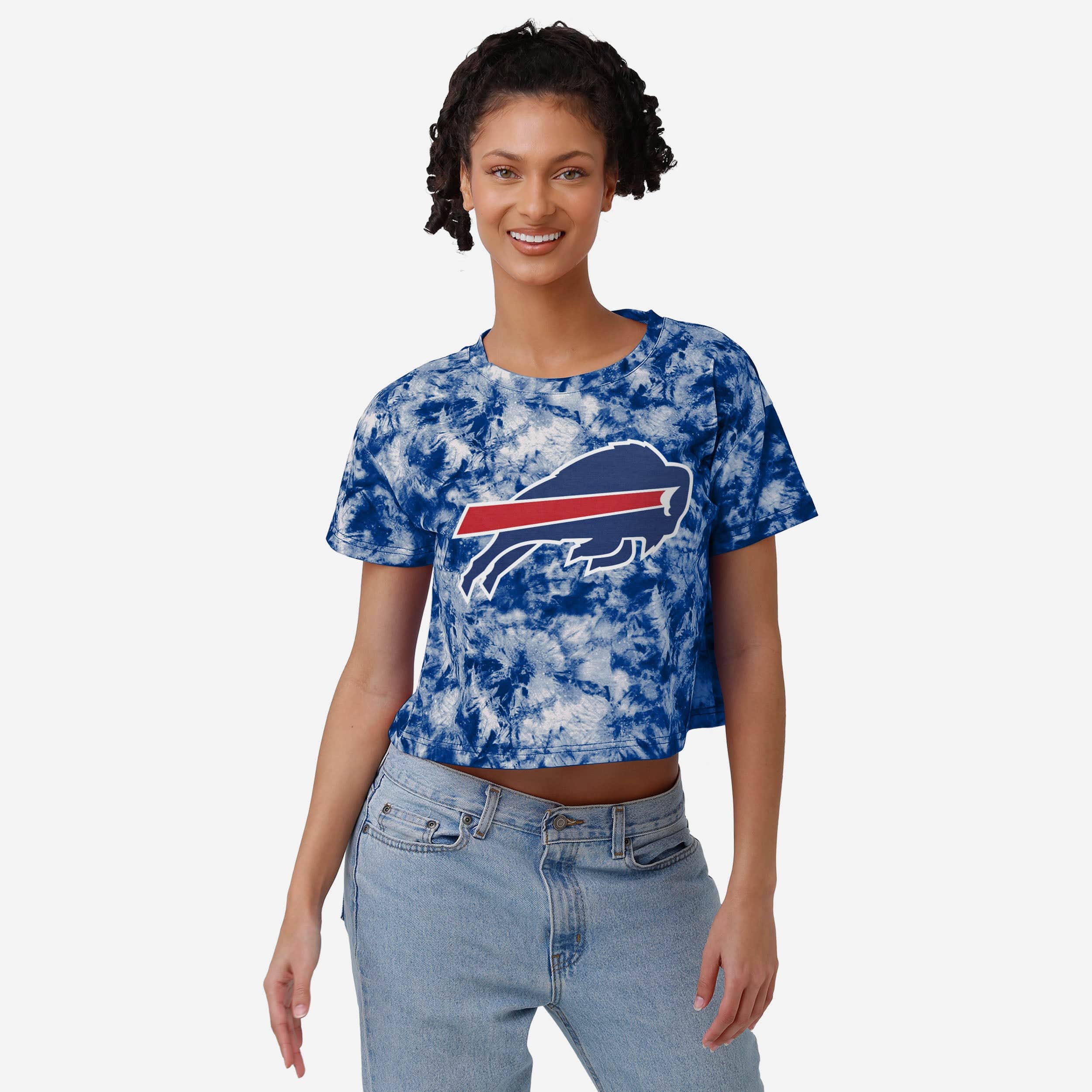 Buffalo Bills Womens Cropped Team Crewneck FOCO