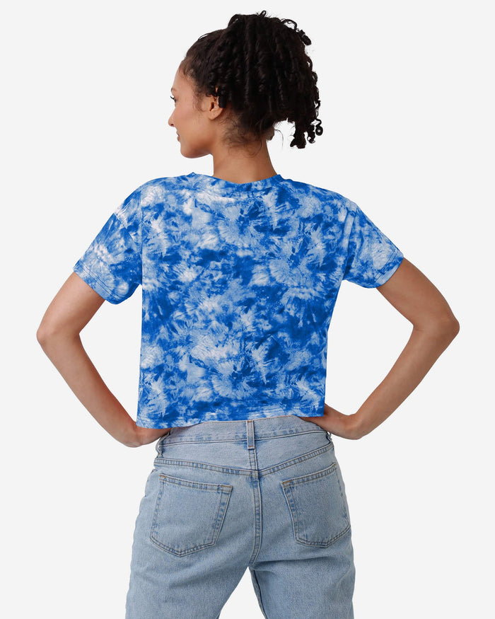 FOCO Los Angeles Dodgers Womens Pastel Tie-Dye Crop Top, Size: L