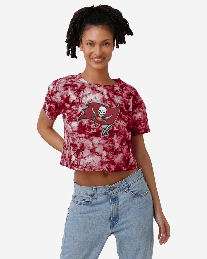 Tampa Bay Buccaneers Womens Tie-Dye Big Logo Crop Top FOCO S - FOCO.com