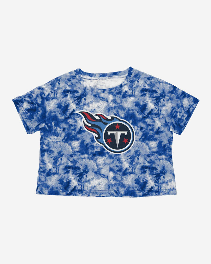 Tennessee Titans Womens Tie-Dye Big Logo Crop Top FOCO - FOCO.com