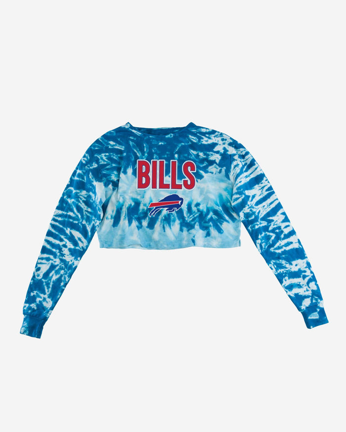 Buffalo Bills Womens Tie Dye Rush Cropped Sweater FOCO