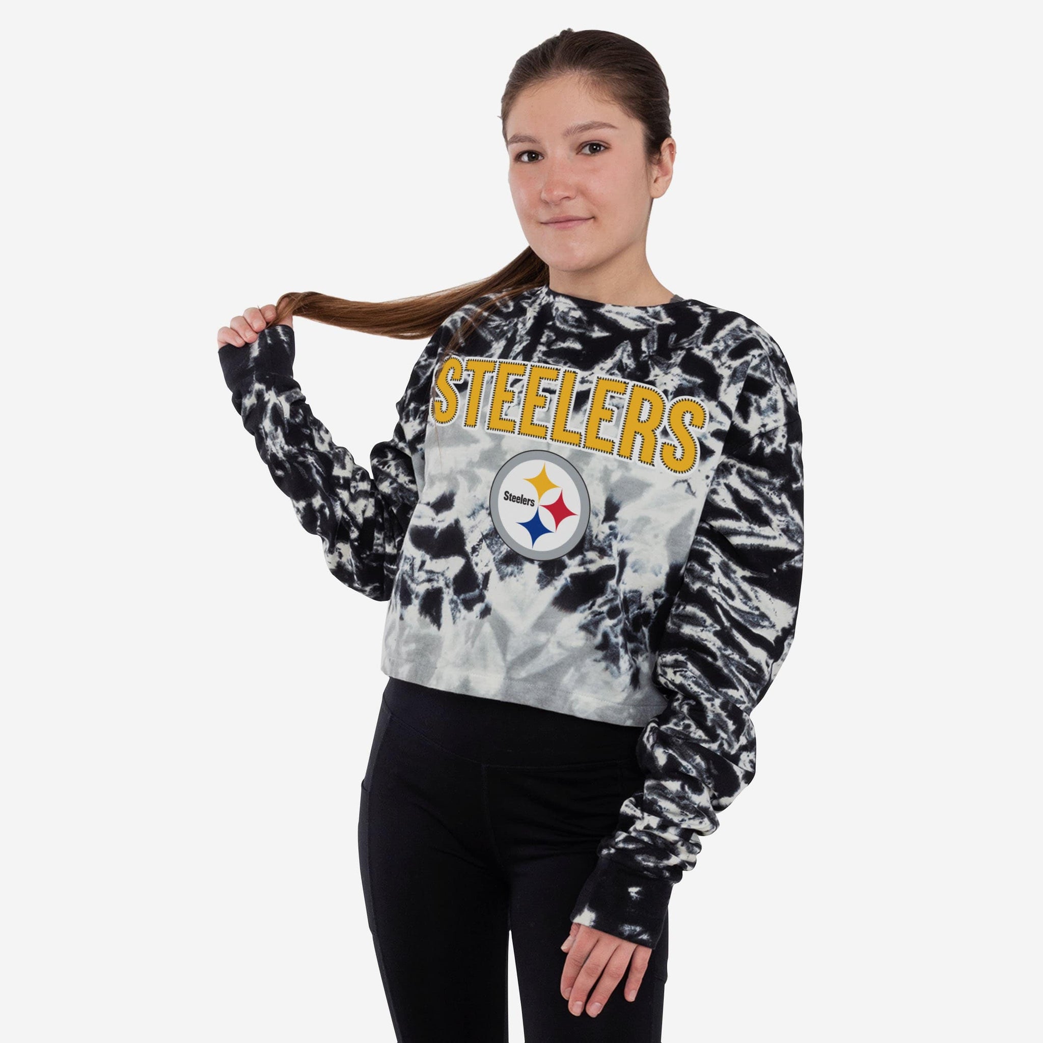 Chicago White Sox MLB Womens Tie-Dye Rush Cropped Sweater