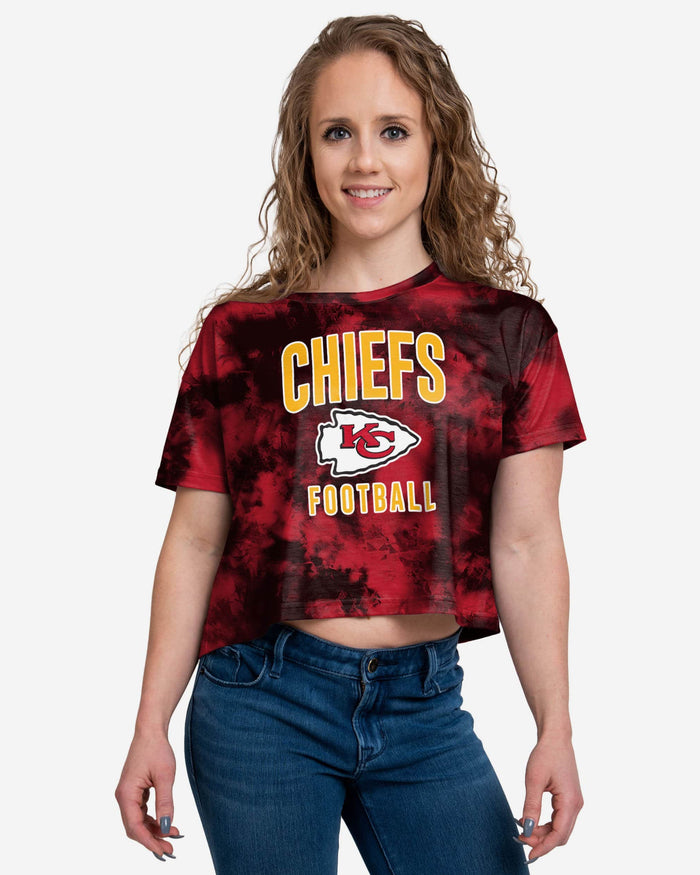 Kansas City Chiefs Womens To Tie-Dye For Crop Top FOCO S - FOCO.com